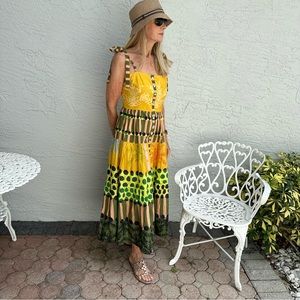 Oliphant  NWT Tie Strap Button Midi dress small (retails $288)